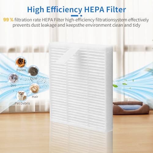 BUXEBUX 23 Pack Replacement Accessories Parts for AIRROBO T20+/T25+/T30+/T25+C Robot Vacuum kit, 1 Main Roller Brush 4 Mop Pads 4 Hepa Filters 6 Side Brushes 6 Dust Bags 1 Clean Tool 1 Screwdriver - Image 5