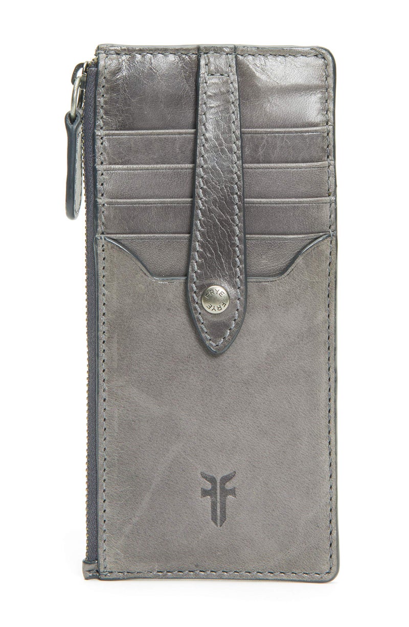 Frye Melissa Snap Card Wallet, Stylish Design with Holder & Slots, Compact for Purse, Carbon - Image 1