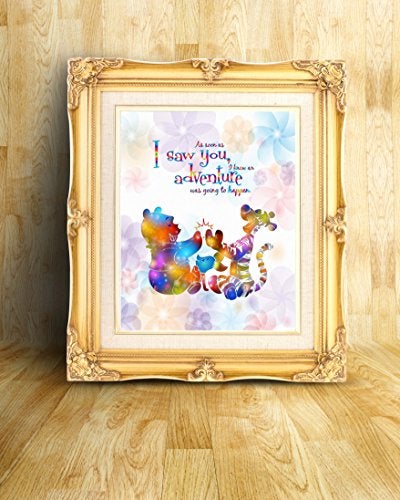 Uhomate Nursery Decor Winnie The Pooh Quotes Winnie Pooh Home Canvas Prints Wall Art Inspirational Quotes Wall Decor Living Room Bedroom Artwork C094 (8X10) - Image 2