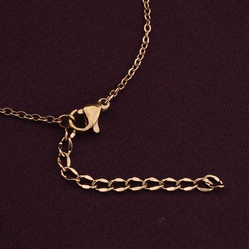 PALMONAS 18k Gold Tone Plated Sparkling Elegance Stone Necklace
 for Women - Image 4
