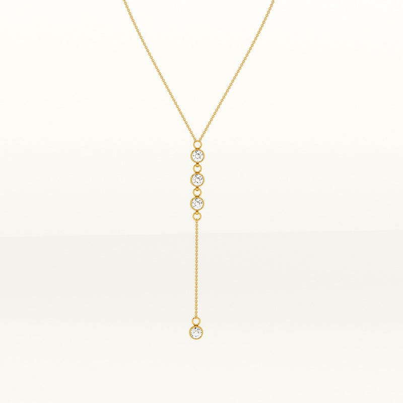 PALMONAS 18k Gold Tone Plated Sparkling Elegance Stone Necklace
 for Women - Image 1