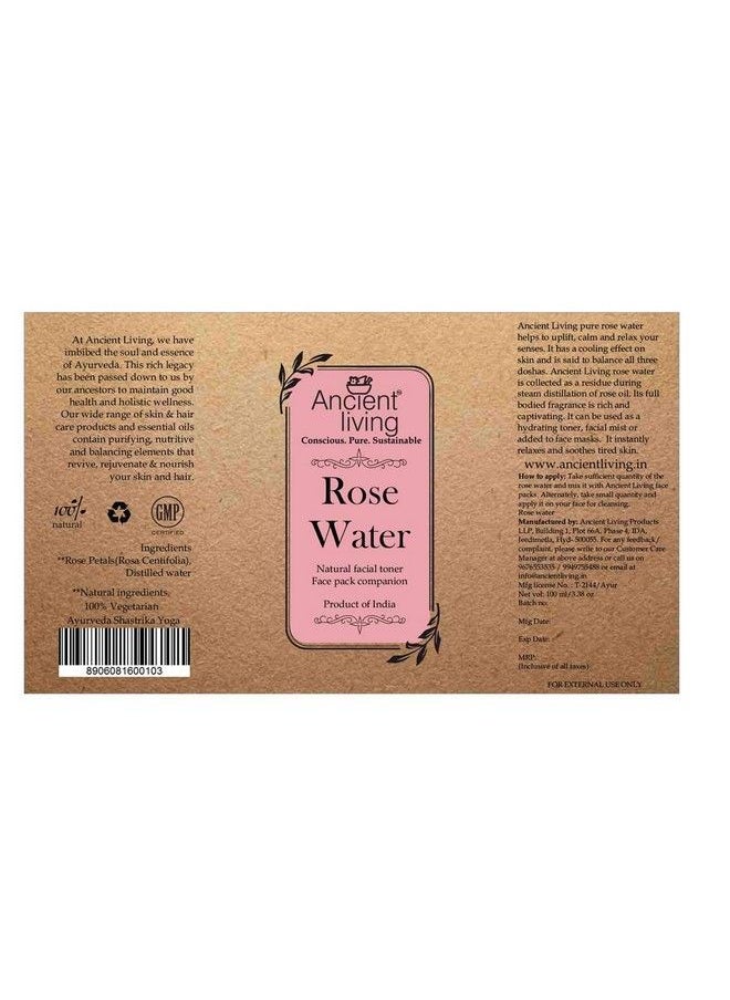 Ancient Living Pure Organic Rose Water Chemical Free Set Of 3100 Ml Each  - Image 3