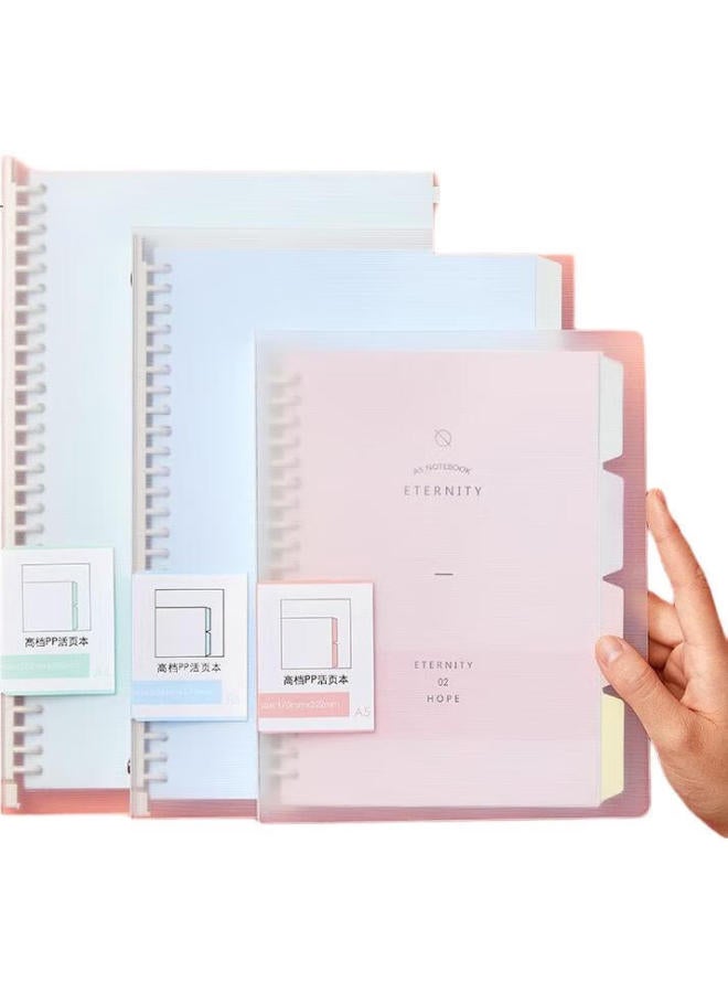 Wengu A4 Loose-Leaf Notebook, Detachable Binder, 30 Holes, 60 Sheets, Ruled Paper, Four-Color Index Dividers, Yellow B17-A4/A - Image 2
