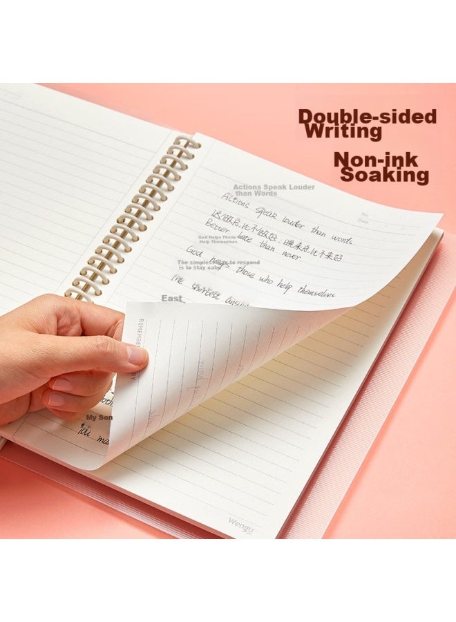 Wengu A4 Loose-leaf Notebook, Detachable Binder, 30 Holes, 60 Sheets, Ruled Paper, Four-color Index Dividers, Yellow B17-a4/a - Image 4