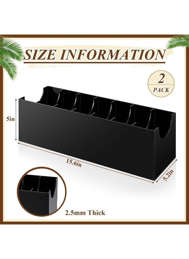 TPGP 2 Pcs Belt Organizer Acrylic Belt Storage Holder 7 Compartments Christmas Display Case Belt Container Holder for Closet and Drawer, Belt Watch Storage Holder Accessories Gift for Christmas  - Image 2