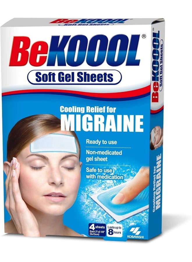 BeKOOOL Migraine Gel Sheets - 4 Count - Image 1
