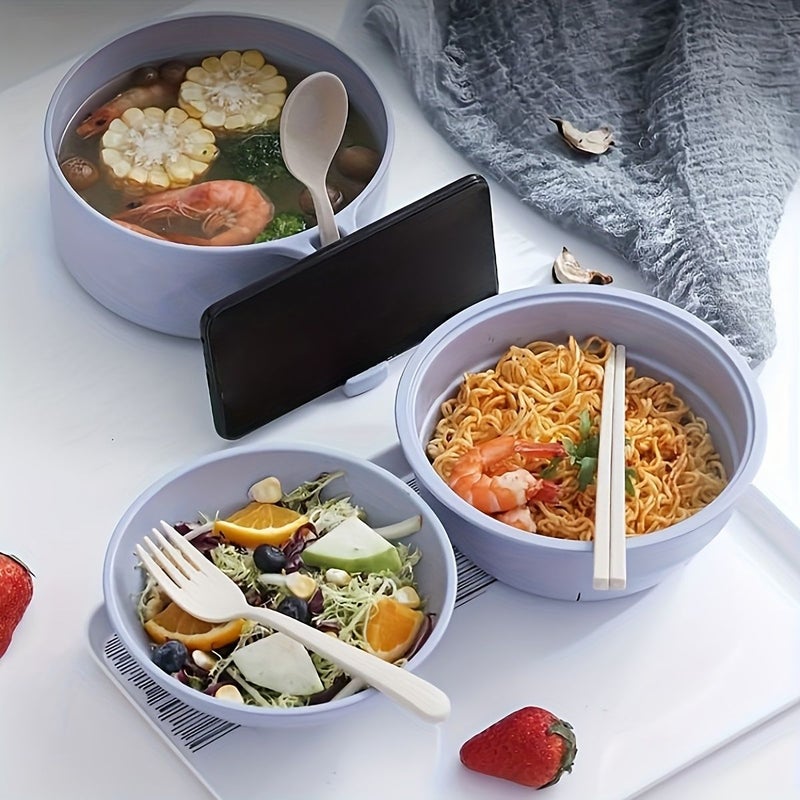 Black Microwave Safe Plastic Ramen Bowl Set With Chopsticks Dishwasher Safe Durable Noodle Soup Pasta Bowls For Dorm Family Picnic Party Includes 2 Bowls 2 Cups 2 Spoons - Image 4