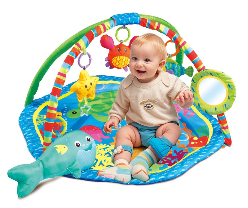 EMILYSTORES Baby Activity Play Gym Mats Ocean Park with Arches, Activity Toys, Animals Toys (L30 x W30 Inch) - Image 4