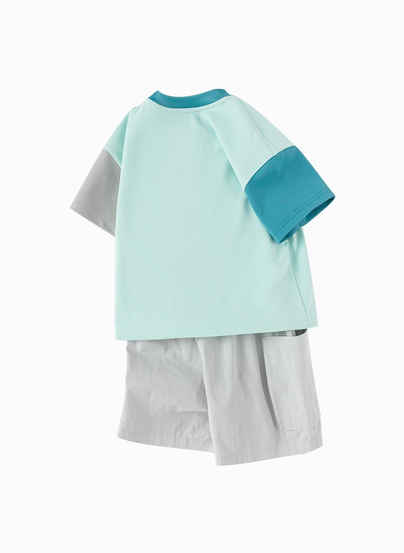 Balabala Toddler Boy Knit short sleeve suit  - Image 5