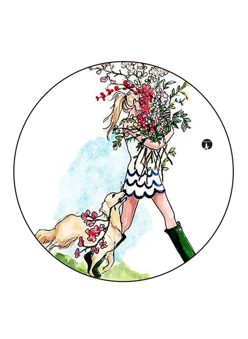 RKN Girl Printed Round Pin Badge Multicolour - Image 1