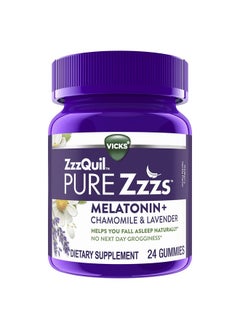 Vicks Melatonin+ Chamomile & Lavender 24 Gummies  - Image 1