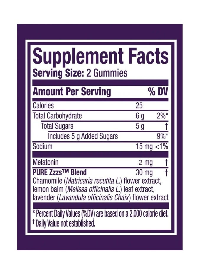 Vicks Melatonin+ Chamomile & Lavender 24 Gummies  - Image 2