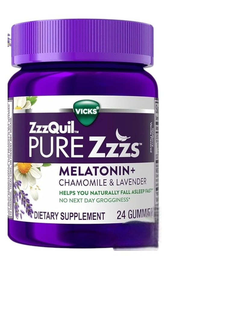 Vicks Melatonin+ Chamomile & Lavender 24 Gummies - Image 1