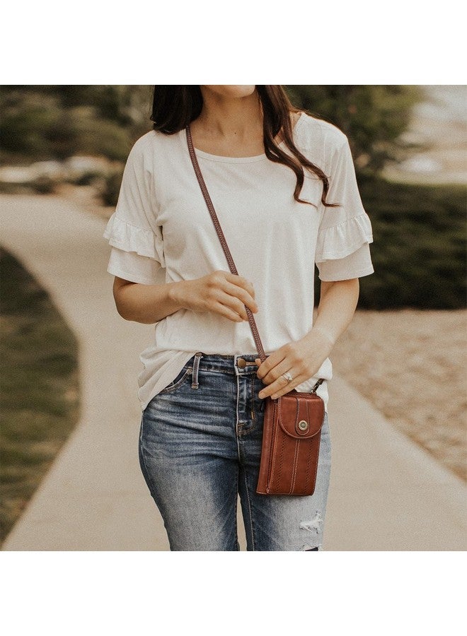 S-ZONE Women Rfid Blocking Crossbody Cell Phone Purse Small Faux Leather Wallet Purse - Image 2