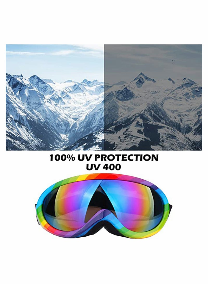SOLARAE 4 Pack Snowboard Goggles Anti-fog,  Ski Anti Fog Glare Adjustable Strap Snow Goggles, Snow Sport PC HD Len for Men Women Kids Youth Winter Outdoor Skiing, Snowboarding, Skating, Motorcycling - Image 5