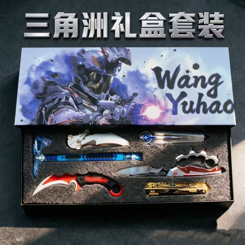 Delta Force Alloy Knife Model Gift Set - Gold Rose - Image 2