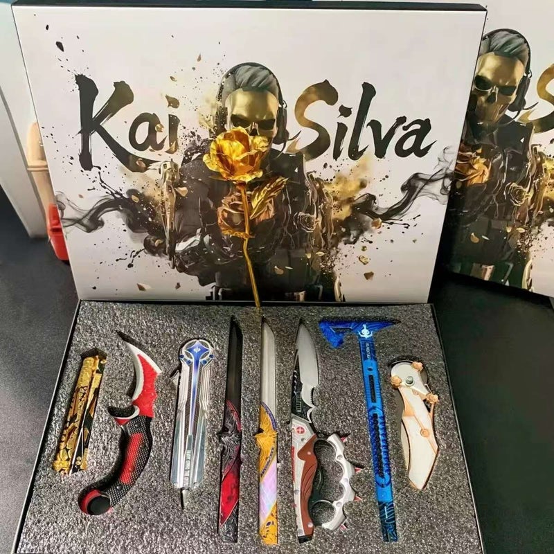 Delta Force Alloy Knife Model Gift Set - Gold Rose - Image 4