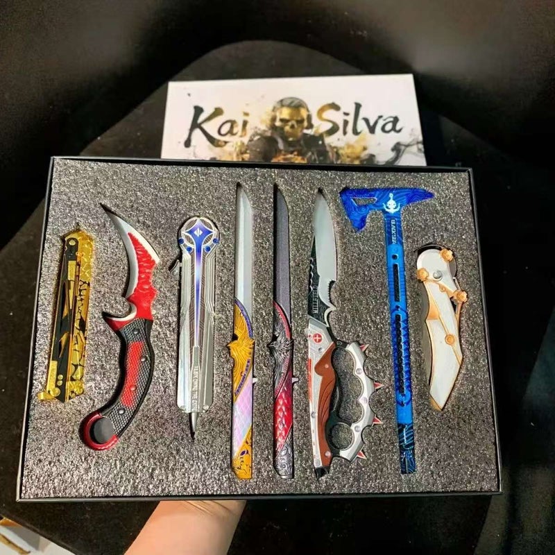 Delta Force Alloy Knife Model Gift Set - Gold Rose - Image 3