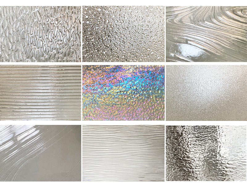PALJOLLY Clear Stained Glass Sheets 9 Packs 4 x 6 inch Translucent Cathedral Art Glass Sheet for Crafts and Projects