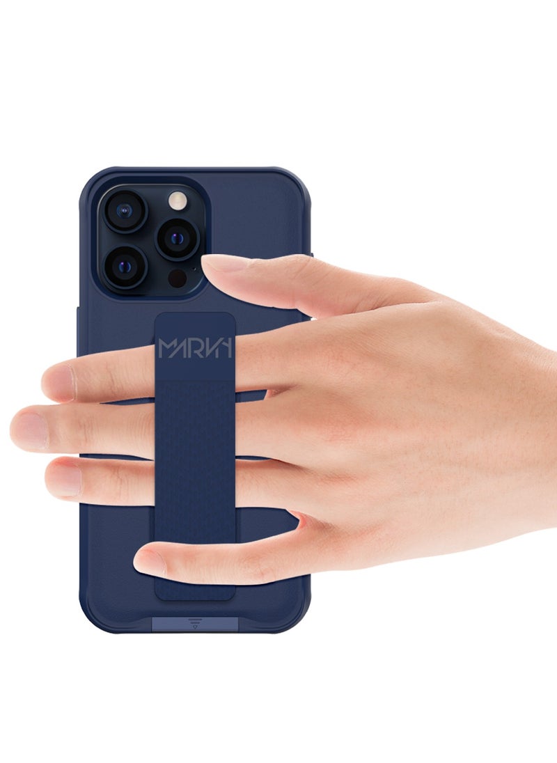 MARVN - iPhone 14 Case by MARVN Special Case for iPhone 14/14Plus/14 Pro/14 Pro Max – Navy Blue, Full Shockproof Protection, Slim Design, Retractable Kickstand, Wireless Charging Compatibility, Raised Camera & Screen Protection - Image 1