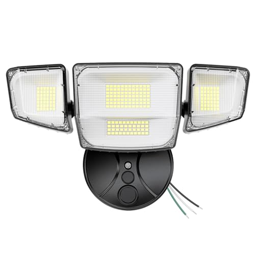 Onforu 90W Flood Lights Outdoor, 10000LM Ultra Bright 4-Head LED Security Light with Switch Control, IP66 Waterproof 6500K Exterior Lights for Yard Garage Patio - Image 1