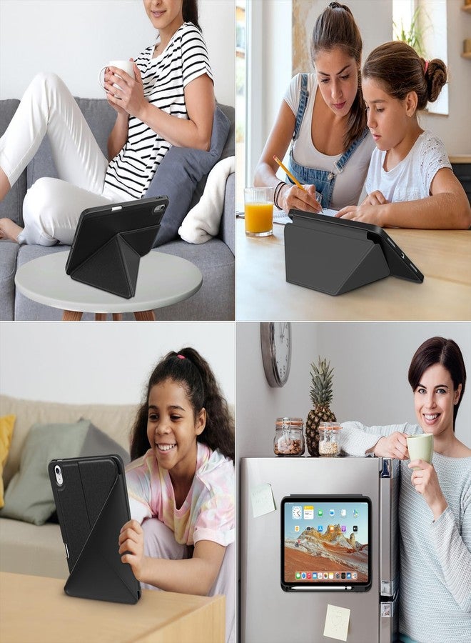 DTTO for iPad (A16) 11th Generation Case 11 Inch 2025, iPad 10th Generation Case 10.9 Inch 2022, Foldable Stand Cover with Landscape and Portrait Modes & Pencil Holder, Black - Image 3