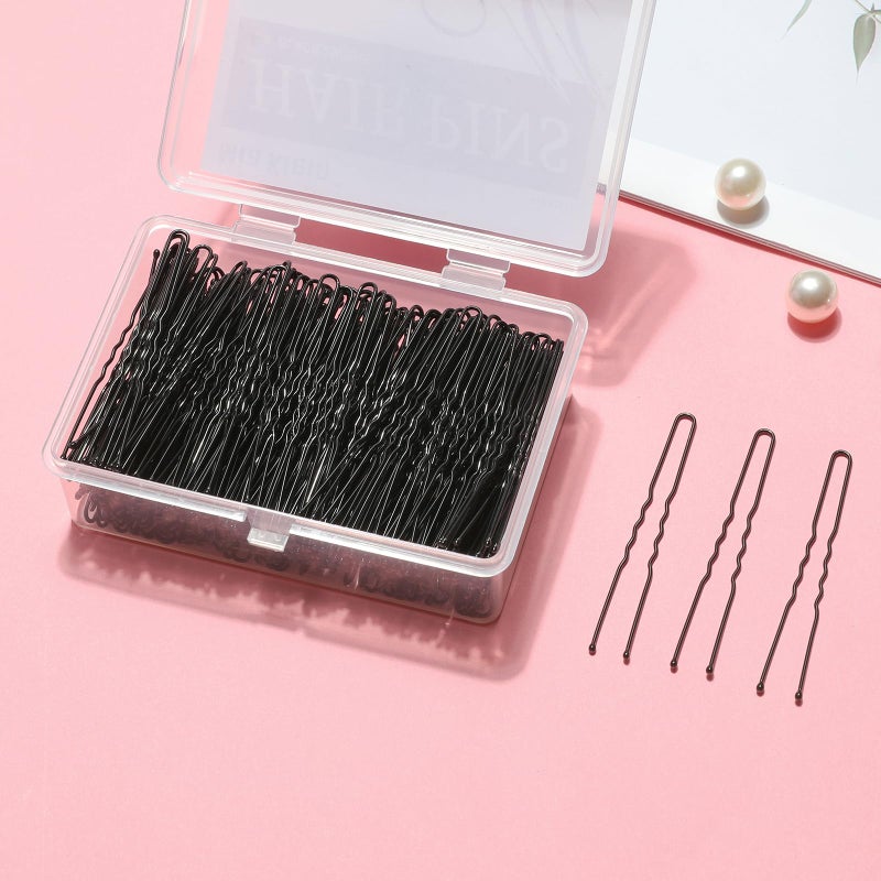Mia Klein U Shaped Hair Pins -2.4 Inch 250 Count, Professional Hair Styling Pins for Women, Girls, and Hairdressing Salons - Includes Clear Storage Box for Updos and Bun Hair (Black) - Image 4