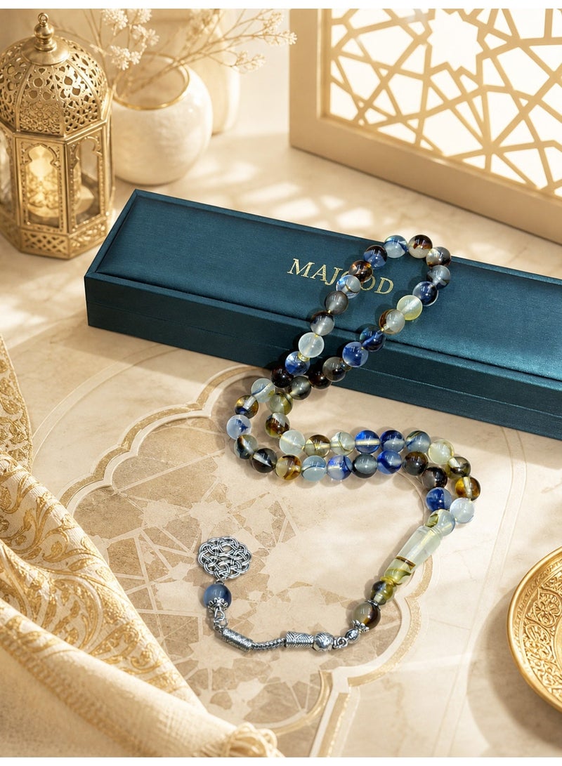 MAJOOD 45-Bead Glow-in-the-Dark Resin Prayer Beads | Tasbih | 10mm | Ramadan Gift | For Men & Women - Image 2