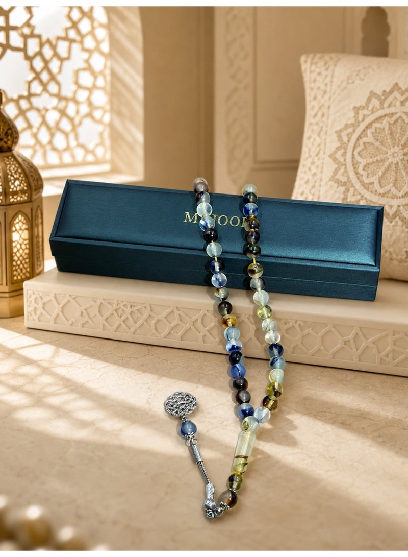 MAJOOD 45-Bead Glow-in-the-Dark Resin Prayer Beads | Tasbih | 10mm | Ramadan Gift | For Men & Women - Image 4