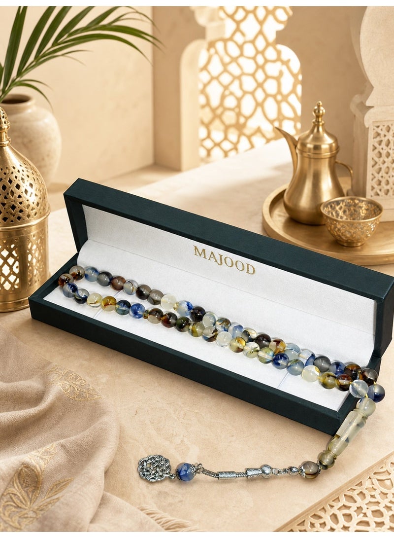 MAJOOD 45-Bead Glow-in-the-Dark Resin Prayer Beads | Tasbih | 10mm | Ramadan Gift | For Men & Women - Image 5