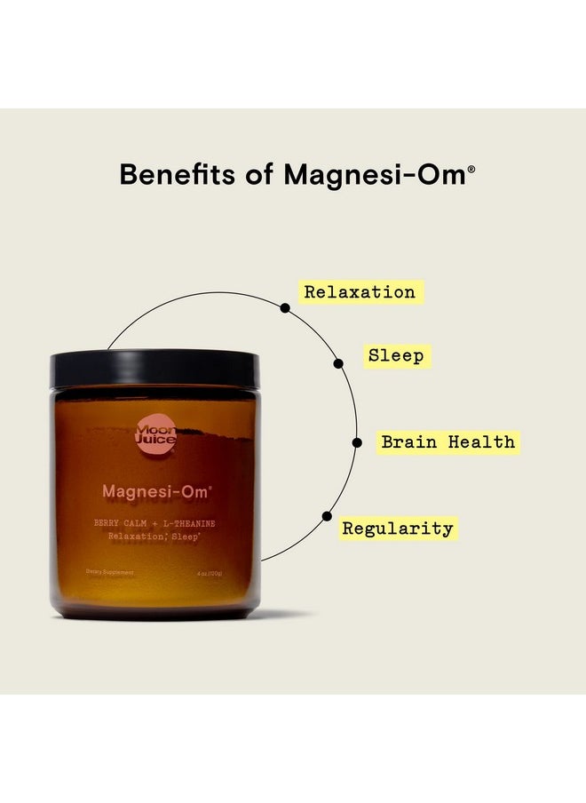 Moon Juice - Magnesiom By Moon Juice ; Magnesium Powder Supplement For Natural Calm Sleep & Regularity ; Magnesium Acetyl Taurinate Magnesium Gluconate Magnesium Citrate Ltheanine ; Sugar Free Berry Flavor - Image 1