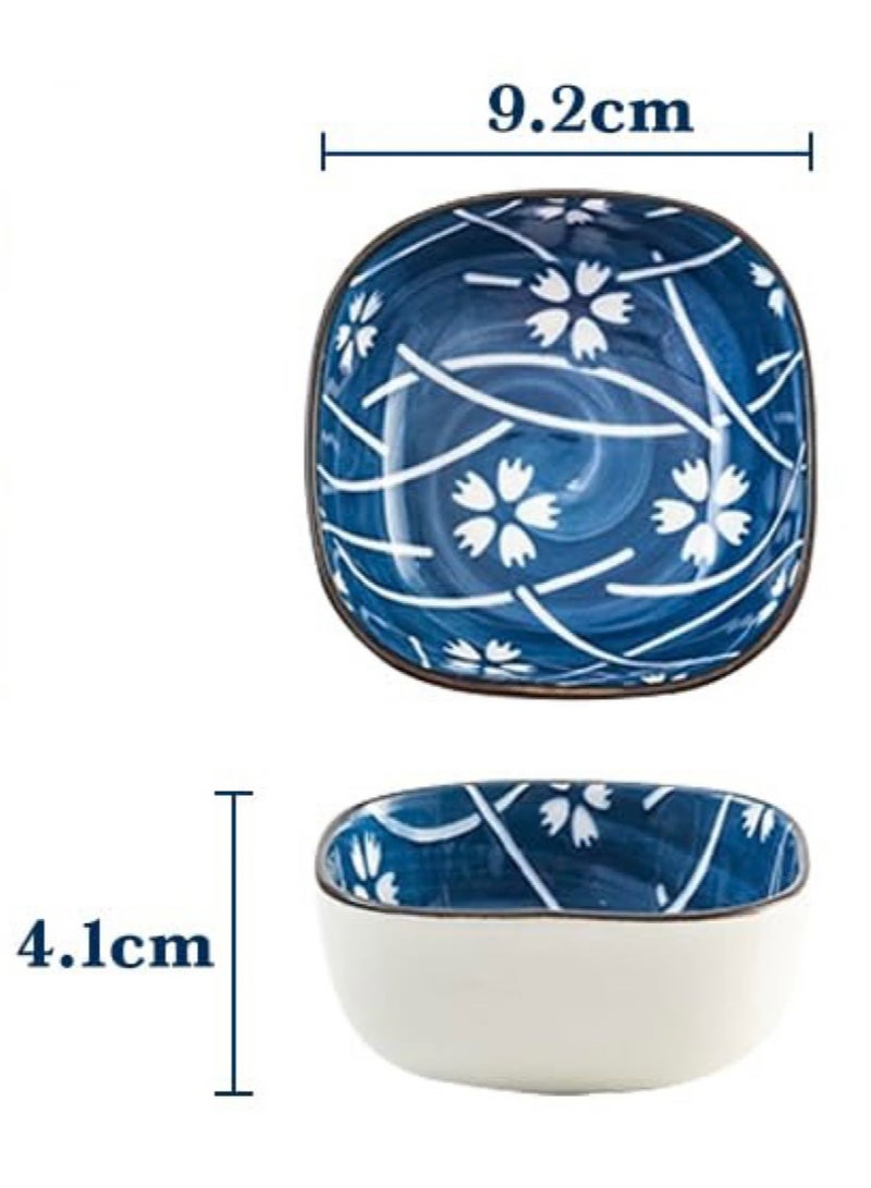 جولي أطباق صلصة سيراميك، طقم من 6 أطباق مقبلات، أطباق تغميس للسوشي والصلصات والوجبات الخفيفة، أطباق تغميس يابانية صغيرة، أطباق تقديم الصلصات - Image 4