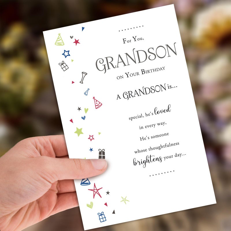 HEJOYN Grandson Birthday Card, Birthday Card & Gitfs for Grandson - Image 4