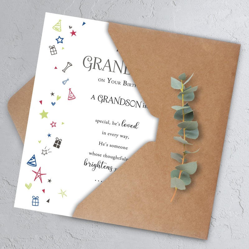 HEJOYN Grandson Birthday Card, Birthday Card & Gitfs for Grandson - Image 5