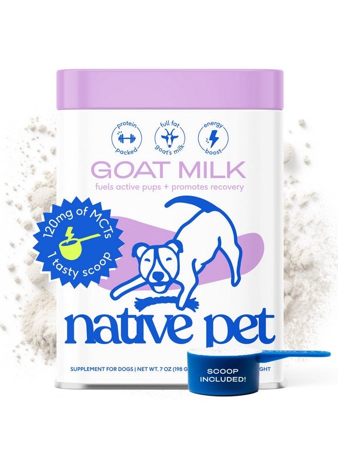 Native Pet Goat Milk Powder for Dogs - Organic Goat Milk for Dogs and Cats - Great Dog Food Additive to Support a Healthy Digestive System for Dogs - 60 Scoops - Image 1