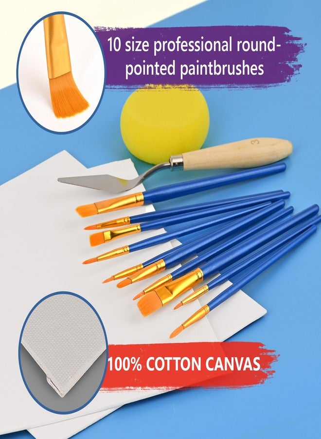 ACGASK ACKASK Painting Kits for Adults Kids,Acrylic Paint Canvas Easel Set,30 Pcs Drawing Painting Supplies Art Kit,12 Paints,10 Painting Brushes,Palettes Etc,Art Set Art Supplies for Kids Adults Artists - Image 5