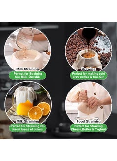 SUPVOX Supvox® Muslin Cloth for Kitchen 4Pcs 20x20 Inche Cheese Cloth Muslin Grade 100 Seamed Edges Muslin Cloth for Hung Curd 100% Combed Unbleached Cotton for Juice Straining, Nut Milk Reusable & Washable  - Image 5