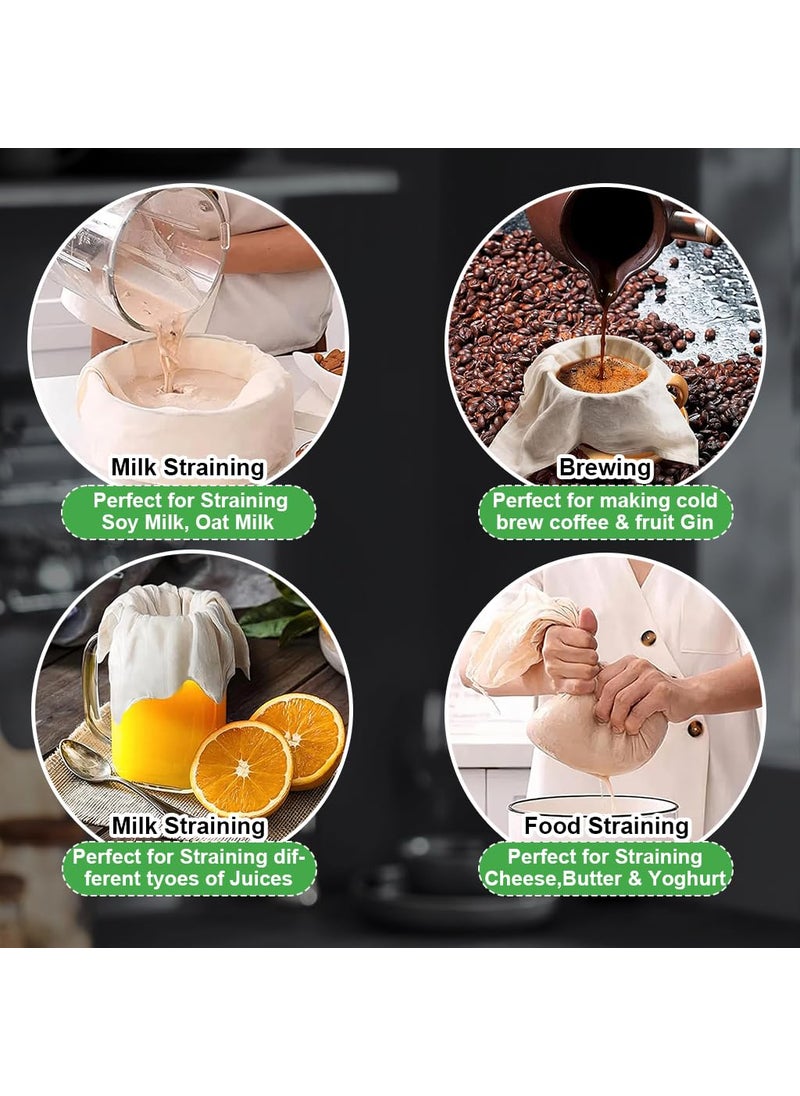SUPVOX Supvox® Muslin Cloth for Kitchen 4Pcs 20x20 Inche Cheese Cloth Muslin Grade 100 Seamed Edges Muslin Cloth for Hung Curd 100% Combed Unbleached Cotton for Juice Straining, Nut Milk Reusable & Washable  - Image 5