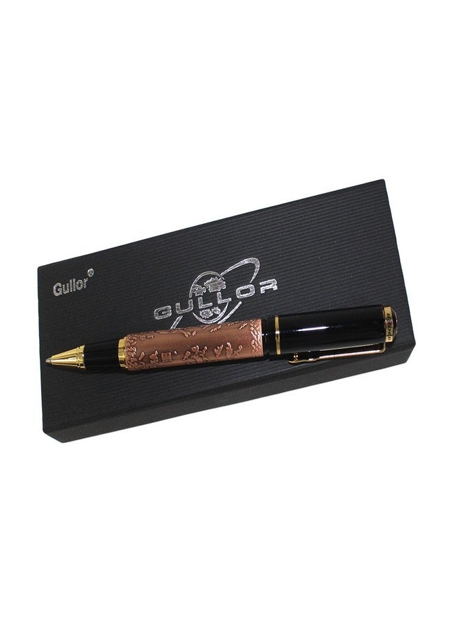 Gullor Chinese Roller Ball Pen with Gift Box - Red Copper - Image 1