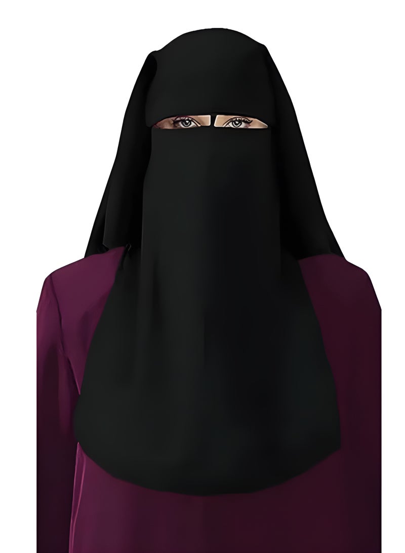 Long Saudi Niqab Nikab 3 Layers - Image 1