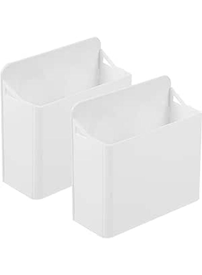 White Glass Dry Erase Marker Storage Box with Suction Cup for Office and Classroom Wall Mount - Image 1