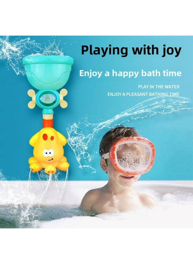 Generic - Baby Bath Water Spray Shower Kettle Children Play Water Children Play Water Boys And Girls Toys Wholesale-Color:Marine Animal Pipe Spinning Music - Image 1