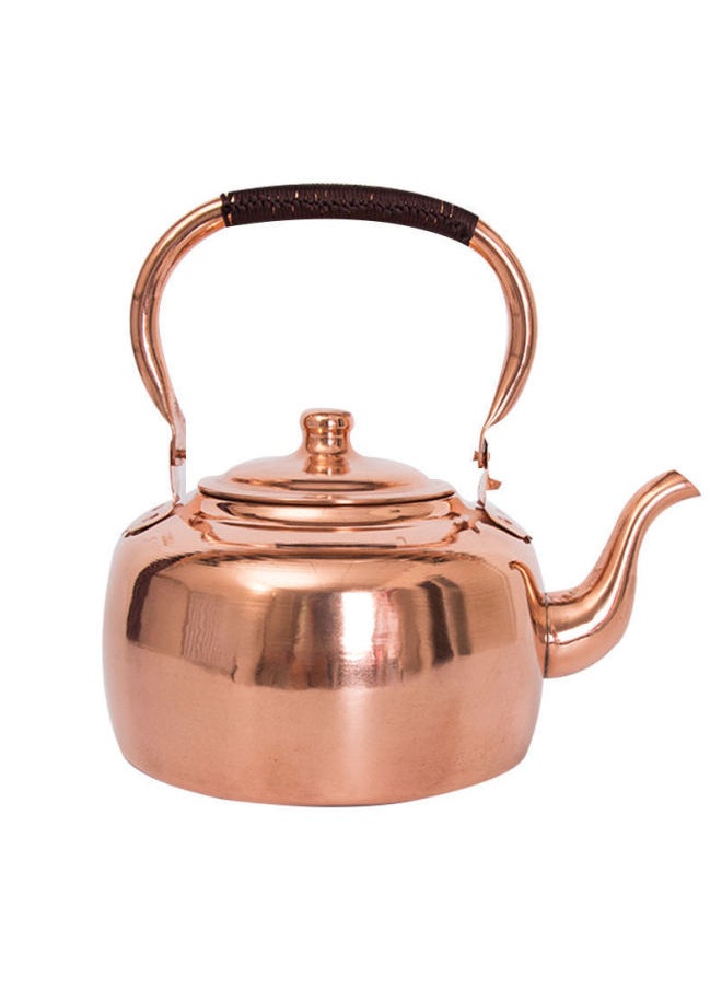 Generic Water Boiler Copper Pot Copper Thickened Induction Cooker Gas Kettle Plus Soup Pot Copper Teapot Kung Fu Copper Teapot-Color:Hongsheng Movable Handle 3 Liter Copper Gas Model-Capacity:Hongsheng Default  - Image 1