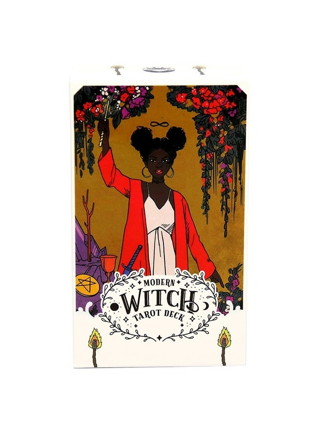 Modern Witch Deck Tarot Card - 78 Cards Mystical Divination  Set  Full English version with Guidebook,  Fortune Telling, Moon Magic Gift for Beginners & Professionals - Image 2