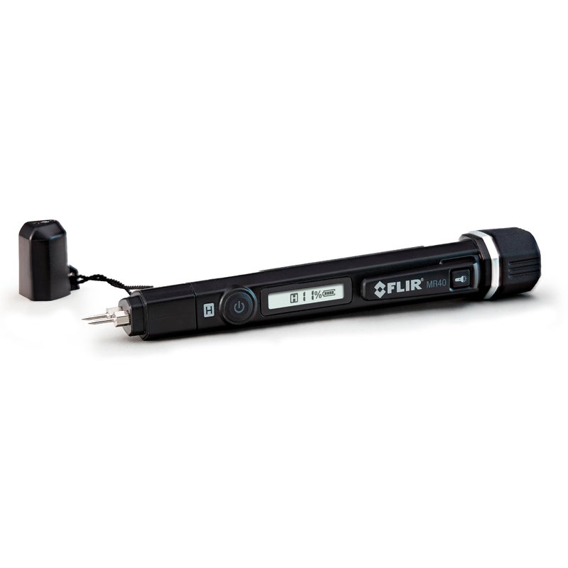 FLIR MR40 Moisture Pen + Flashlight, Pocket Portable, Rugged 2-Pin, Single-Scale Moisture Meter with an Integrated Flashlight for Wood and Common Building Materials - Image 1