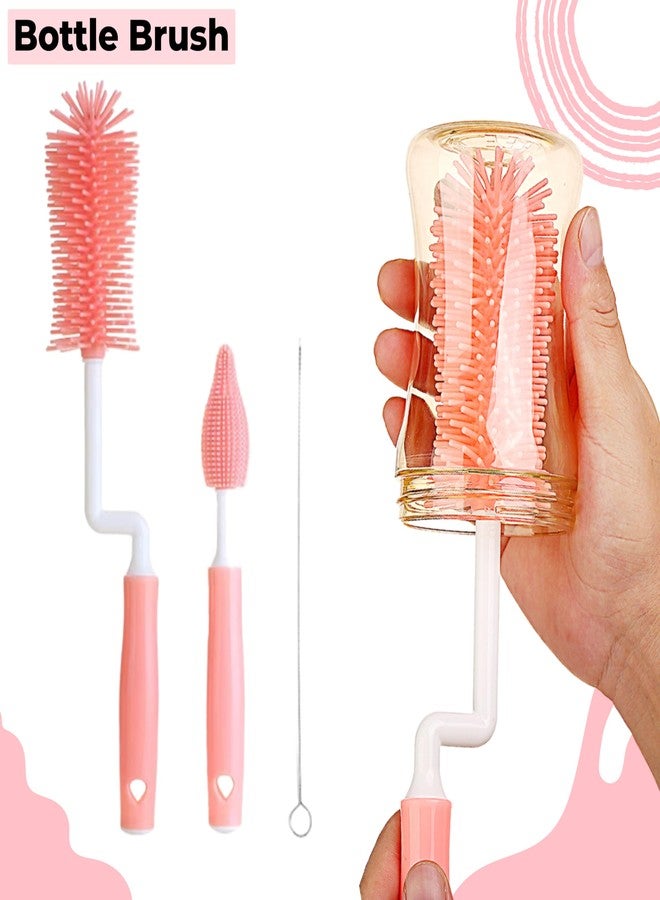 Dakos Baby Bottle Brush, Silicone Baby Bottle Brush Cleaner, Baby Bottle Cleaner Brush, Baby Milk Bottle Cleaning Brush, Nipple Cleaning Brush, Nipple Cleaning Brush,Bottle Brush Storage Box (MFP936) - Image 2