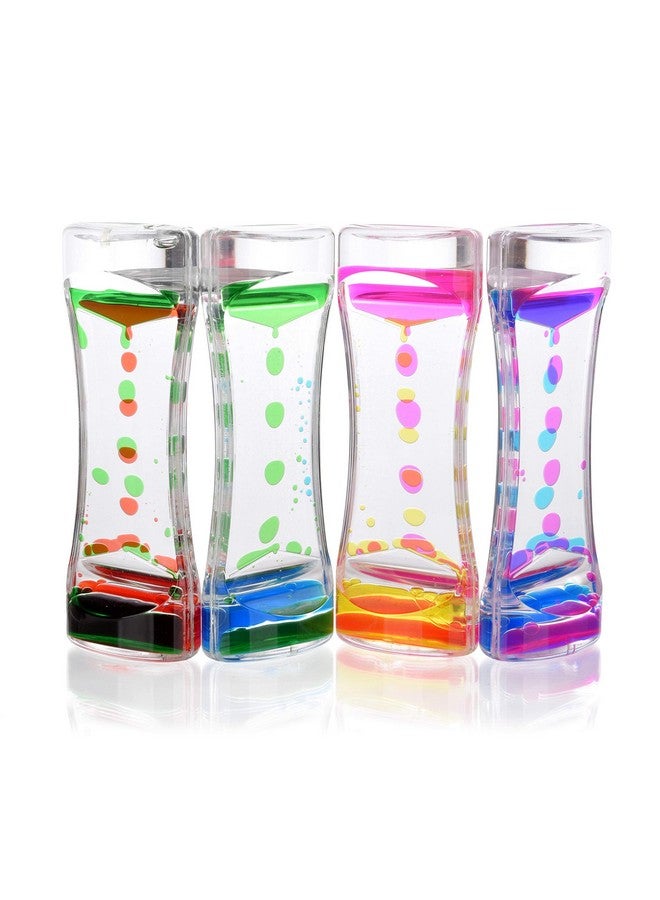 سبيشال سابلايز لعبة الفقاعات السائلة (عبوة من 4 قطع) مؤقت الساعة الرملية الملونة مع حركة القطرات، غرفة النوم، المطبخ، اللعب الحسي بالحمام، ديكور رائع للمنزل أو المكتب - Image 3