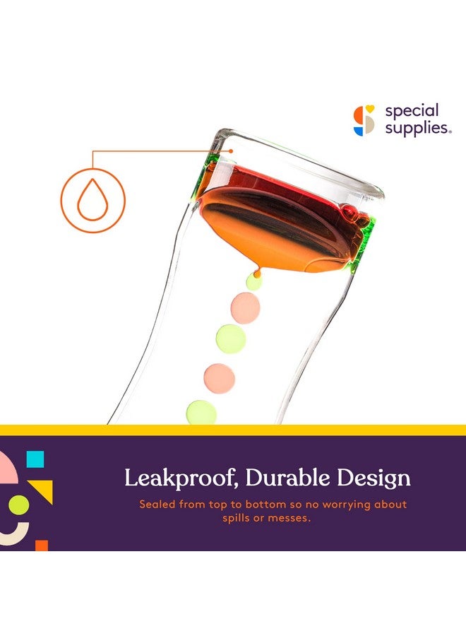 سبيشال سابلايز لعبة الفقاعات السائلة (عبوة من 4 قطع) مؤقت الساعة الرملية الملونة مع حركة القطرات، غرفة النوم، المطبخ، اللعب الحسي بالحمام، ديكور رائع للمنزل أو المكتب - Image 4