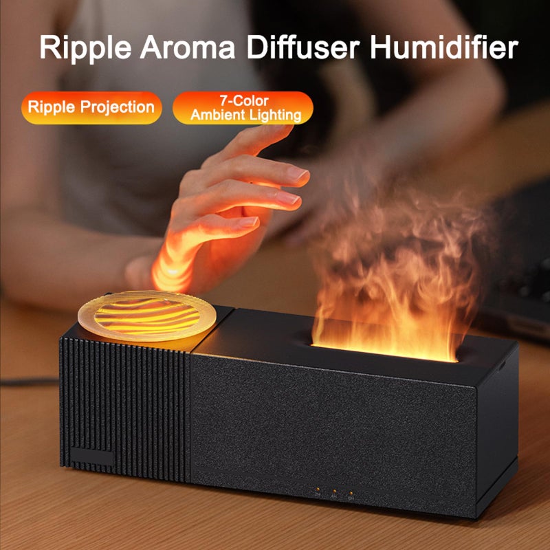 Tiandirenhe Flame Aroma Diffuser with Starry Sky Projection, Essential Oil Diffuser,150ml Humidifier with Remote Control,Timer,Waterless Auto Shut-Off for Home Office Bedroom - Image 5
