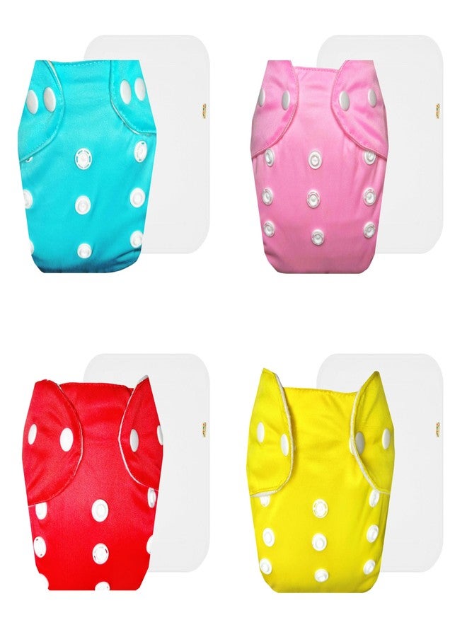حفاضات دمبلدو لايت القماشية مع حشوة قطنية (عبوة من 4) | ملائمة ومريحة | تسمح بمرور الهواء | سهلة التنظيف | مثالية لفصل الصيف الهندي | من 3 أشهر إلى سنتين | مناسبة للجنسين - Image 1